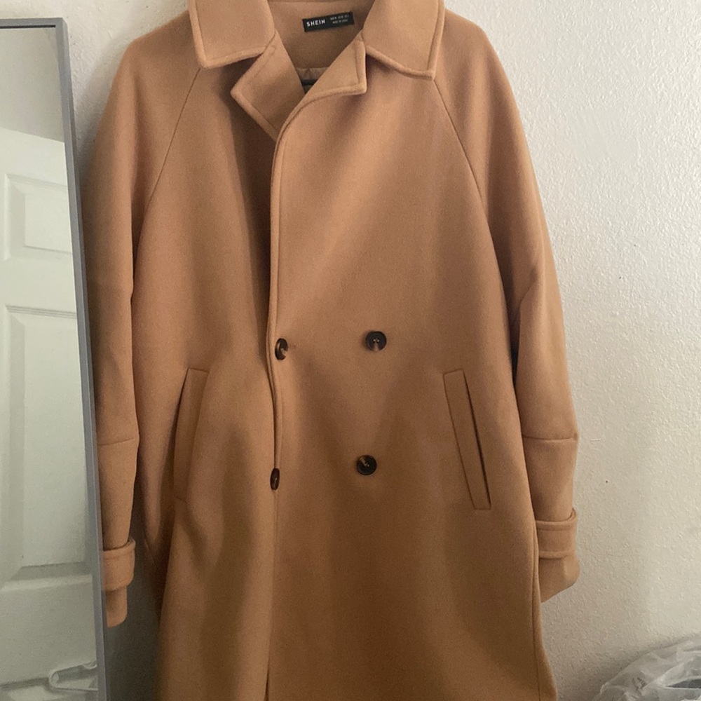 Brown trench coat